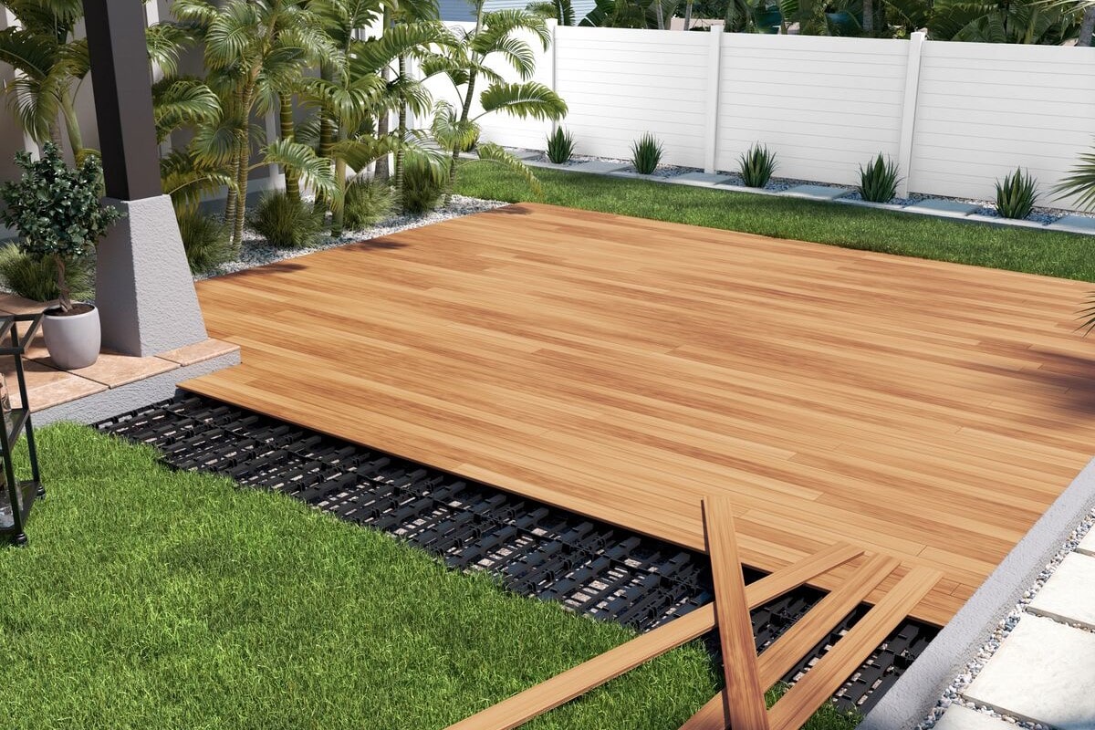 How To Build A Low Deck Over Grass