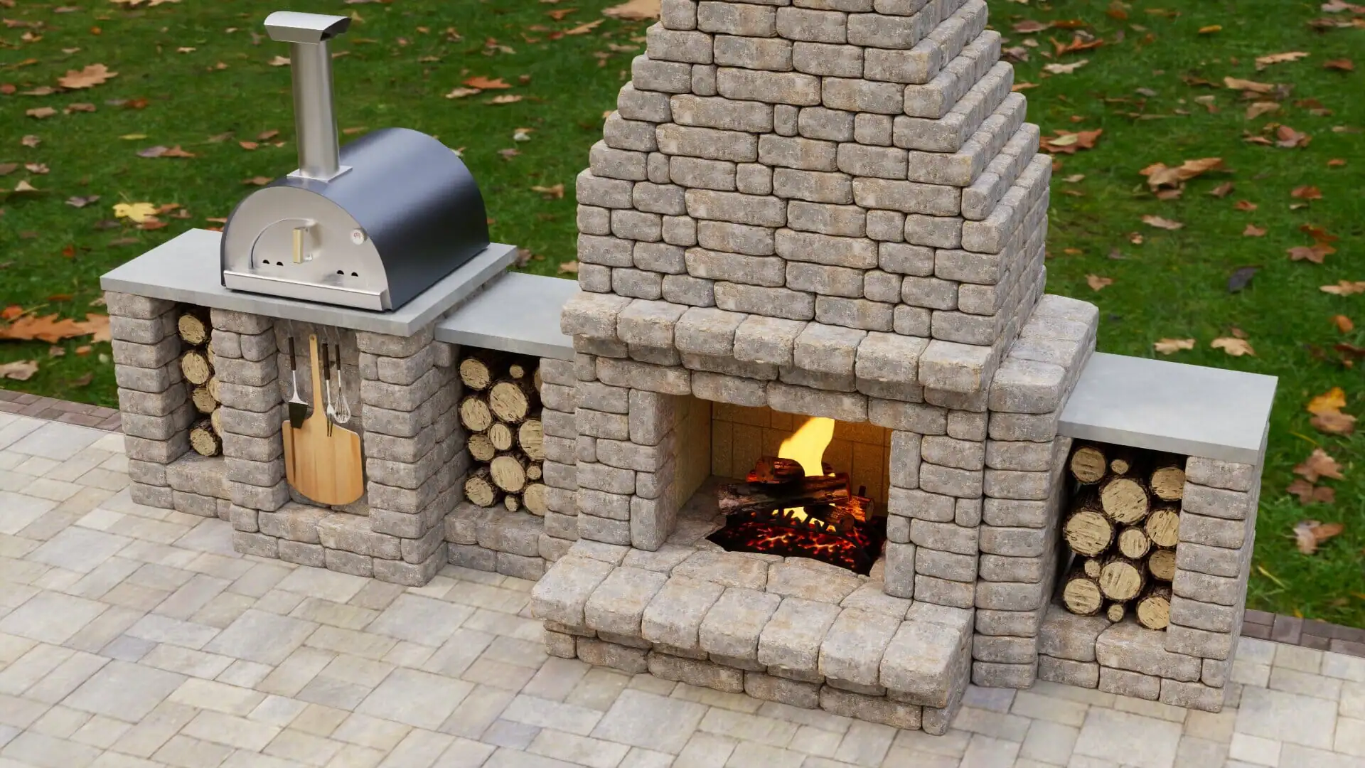 How To Build An Outdoor Fireplace With A Pizza Oven