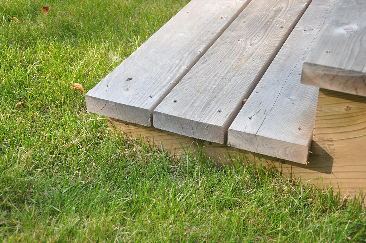 How To Build Decking On Grass