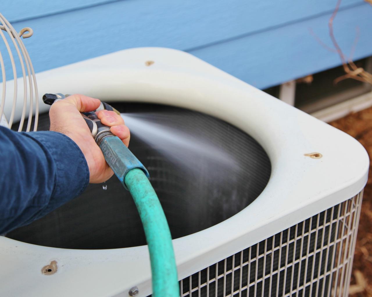 Cleaning ac coils on sale outside unit