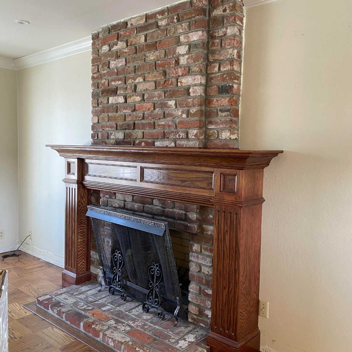 How To Cover A Brick Fireplace