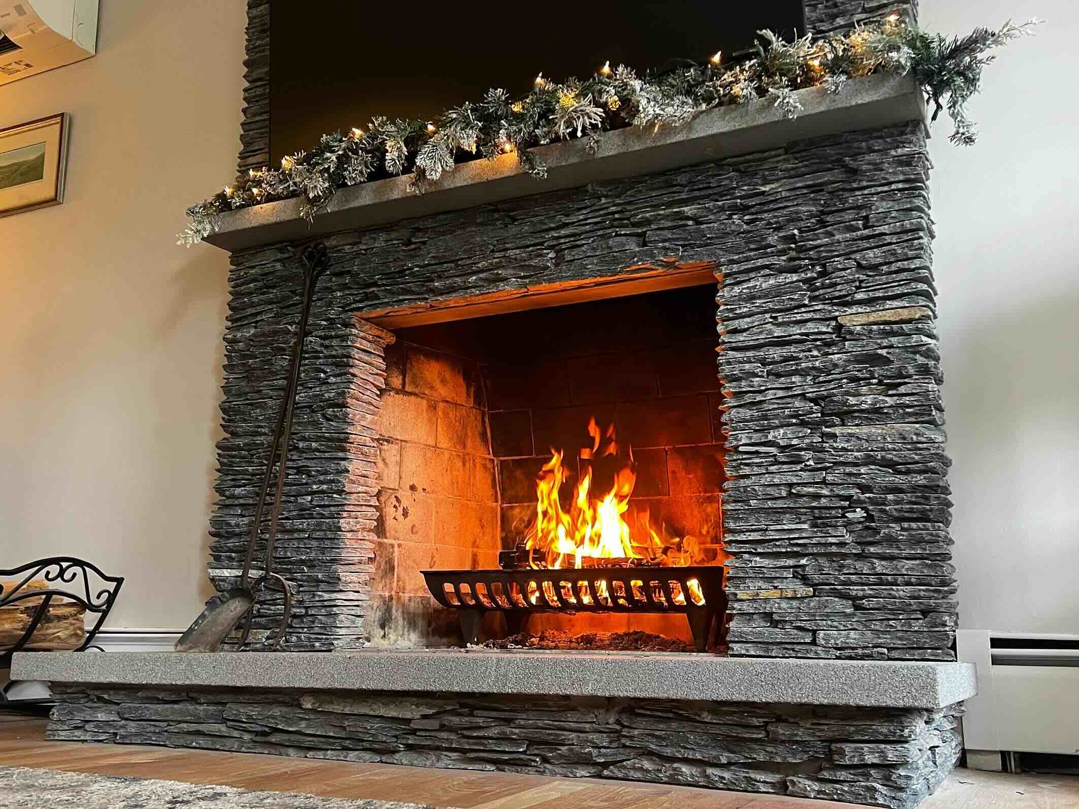 How To Cover Brick Fireplace With Stone Veneer
