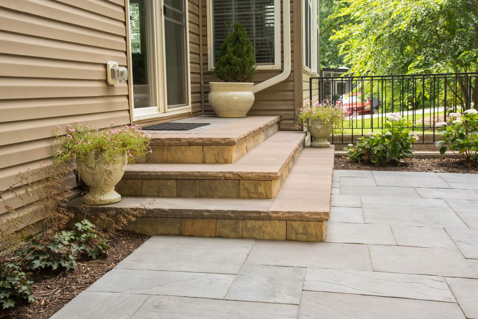 How To Cover Concrete Steps With Brick Pavers