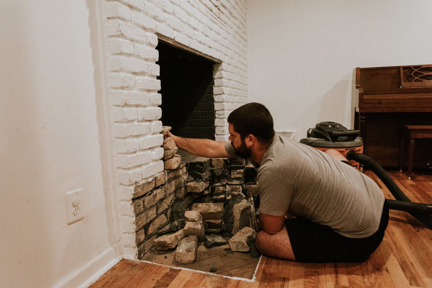 How To Demolish A Brick Fireplace