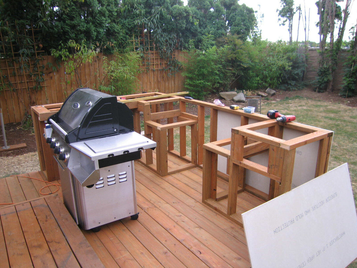 How To Frame An Outdoor Kitchen Island