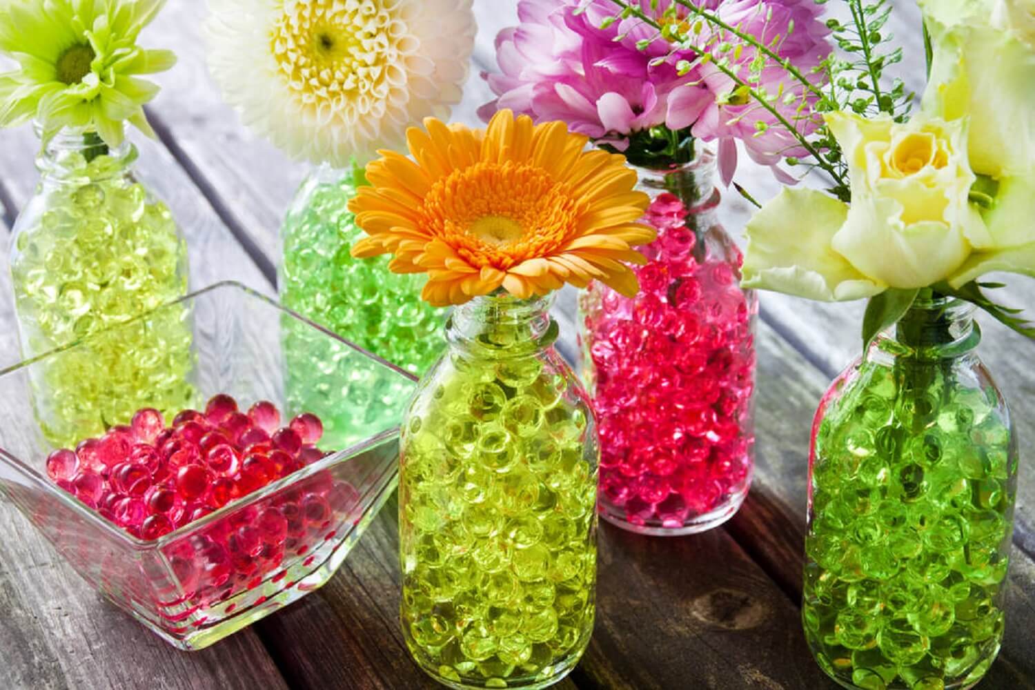 How To Hide Fake Flower Stems In Glass Vase