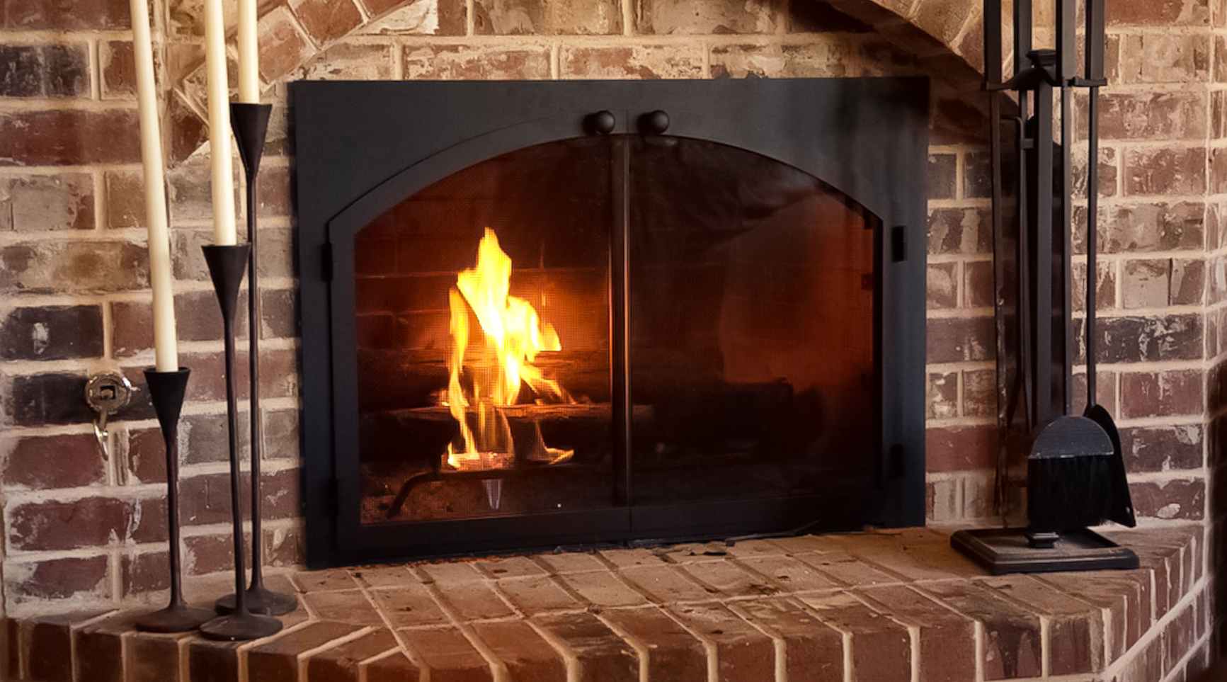 How To Install Fireplace Doors On Brick