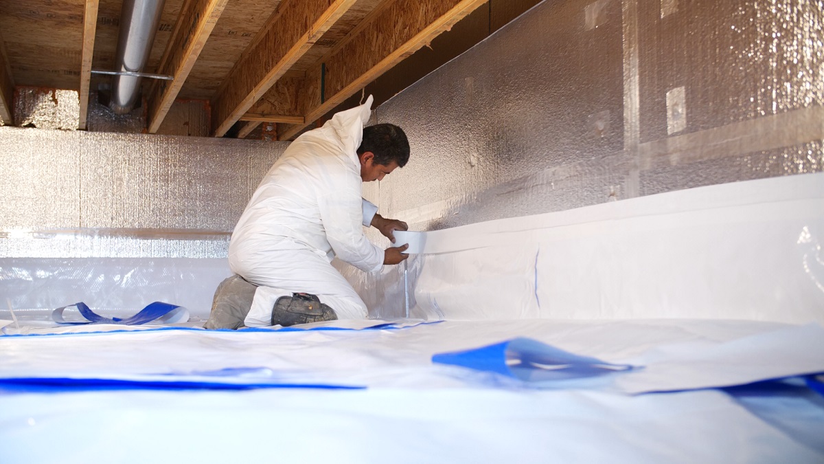 How To Lay Vapor Barrier In Crawl Space