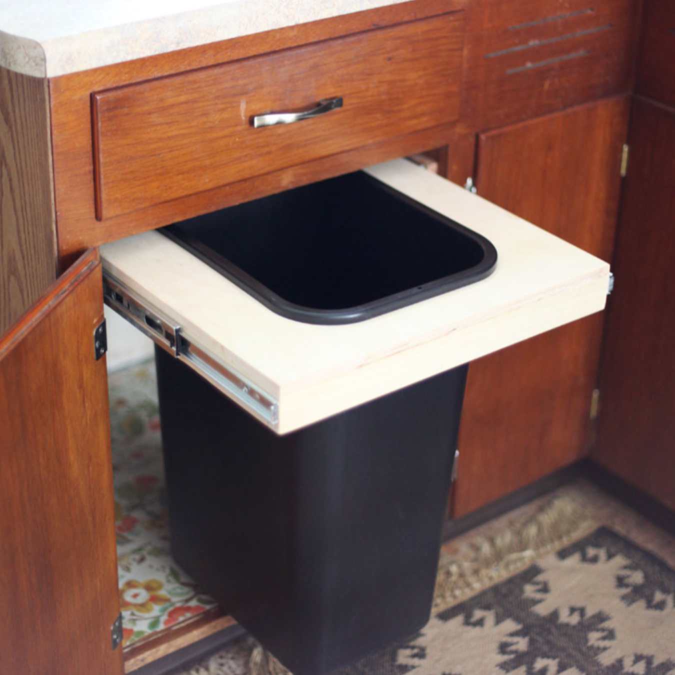 How To Make A Cabinet Into A Trash Can