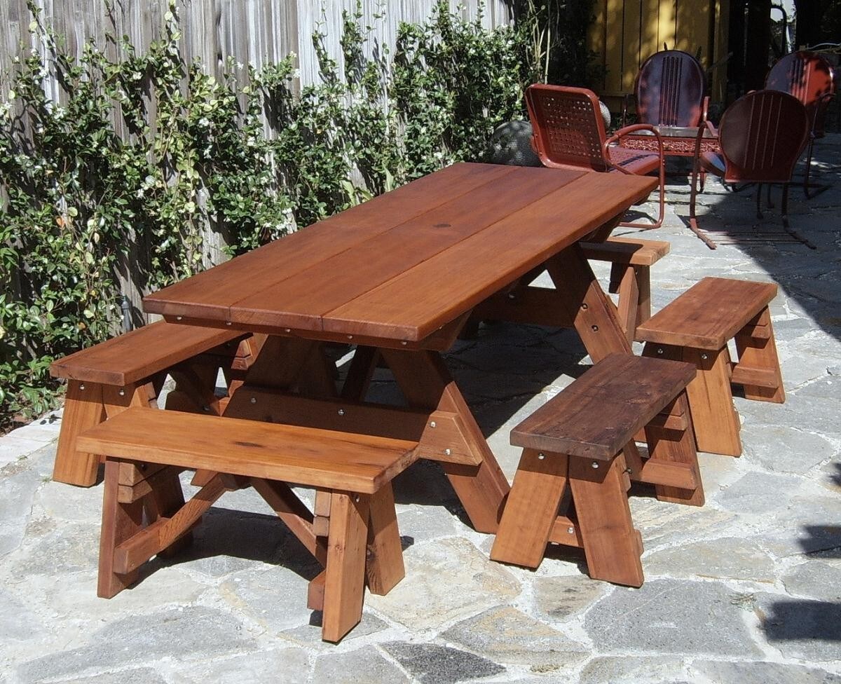 How To Make A Picnic Table With Detached Benches