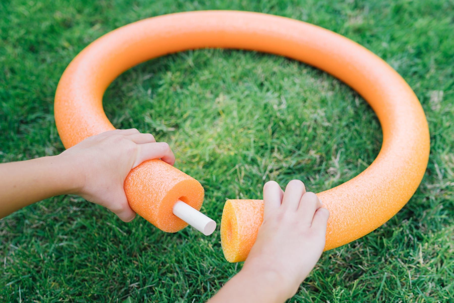 How To Make A Ring Toss Game With A Pool Noodle