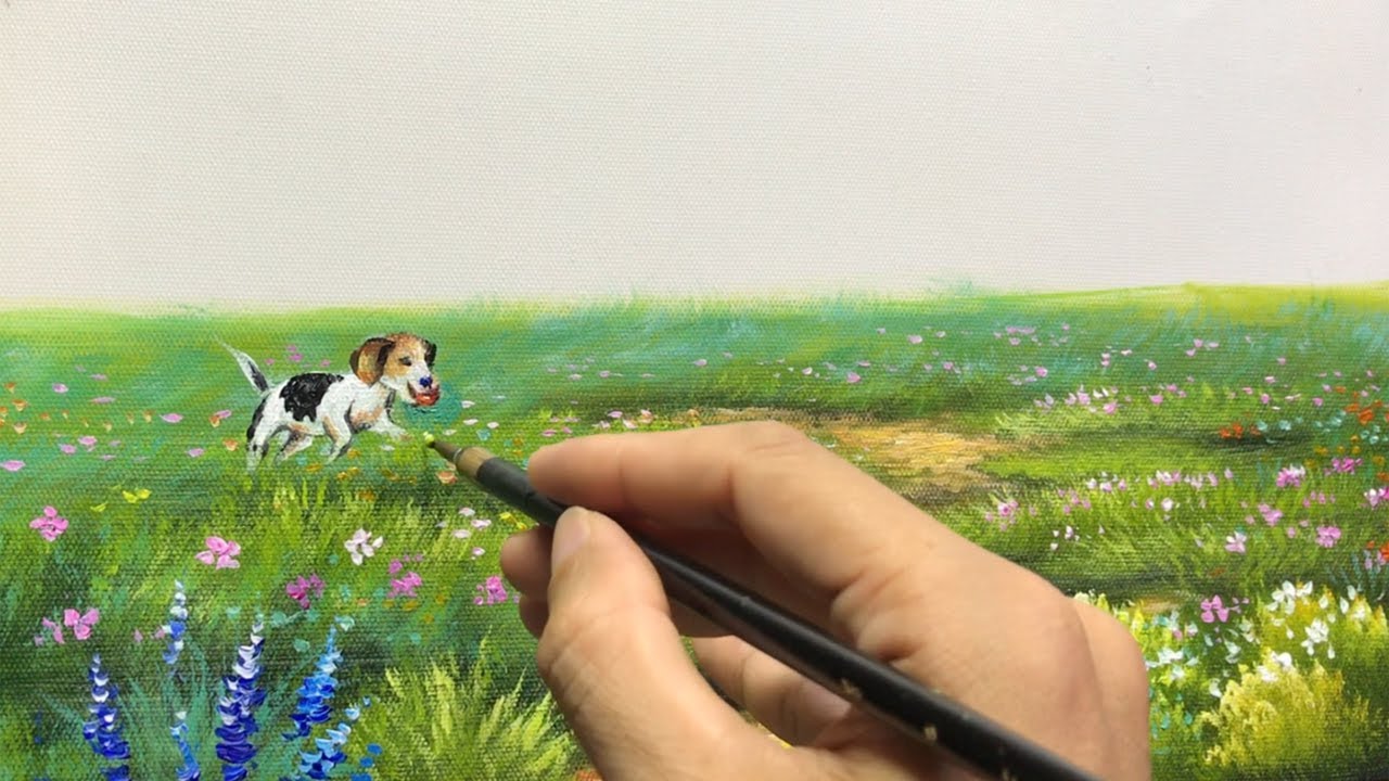 How To Make Grass With Acrylic Paint