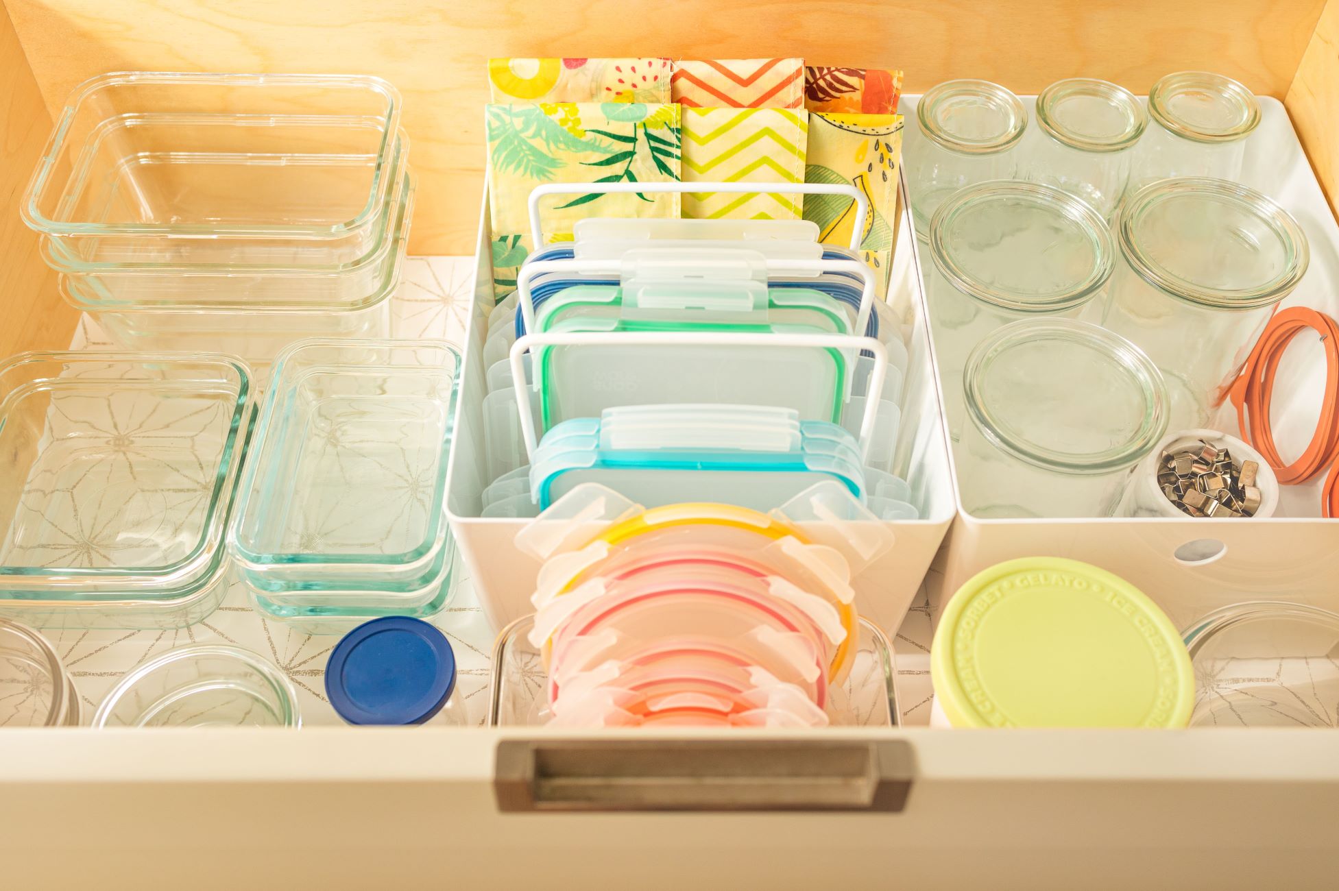 How To Organize Glass Tupperware