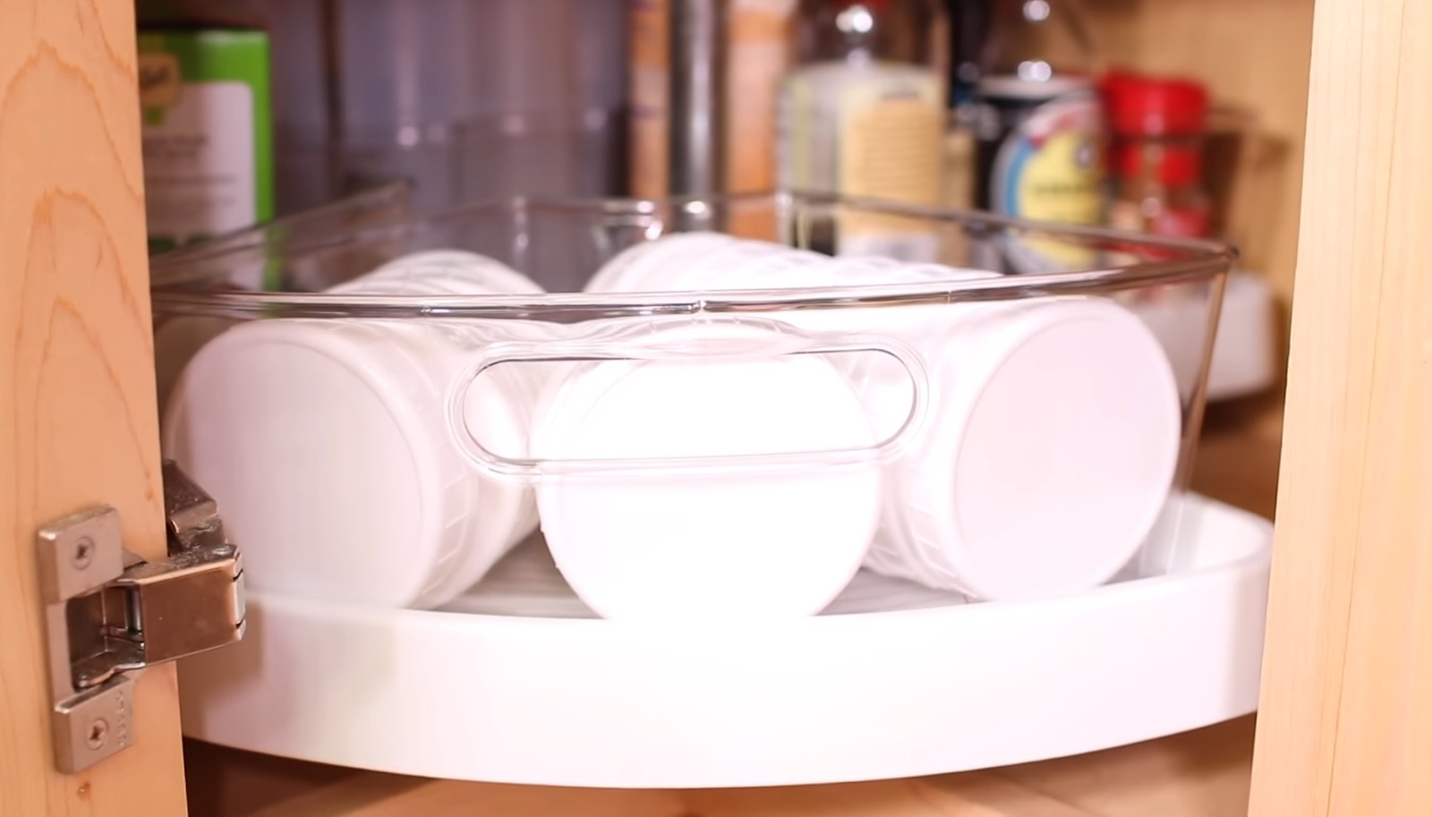 How To Organize Tupperware In A Lazy Susan