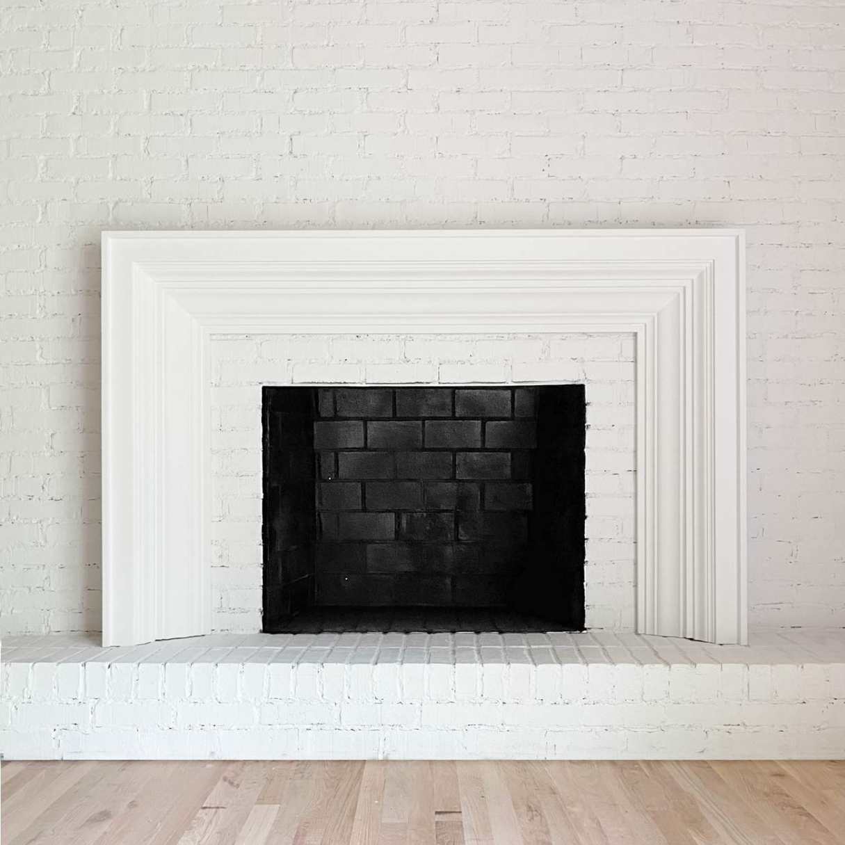 How To Paint A Red Brick Fireplace White