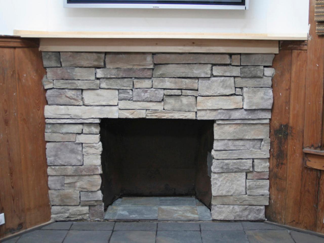 How To Refinish A Brick Fireplace With Stone