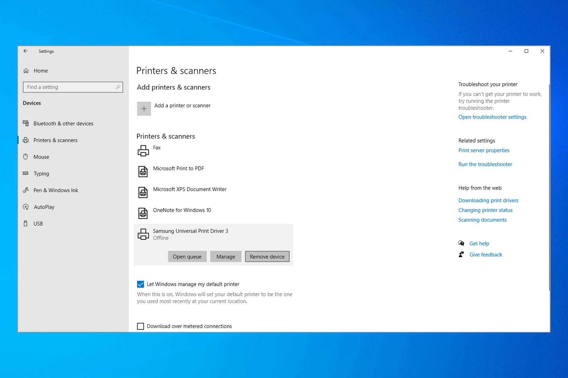 How To Remove A Printer Driver From Windows 10