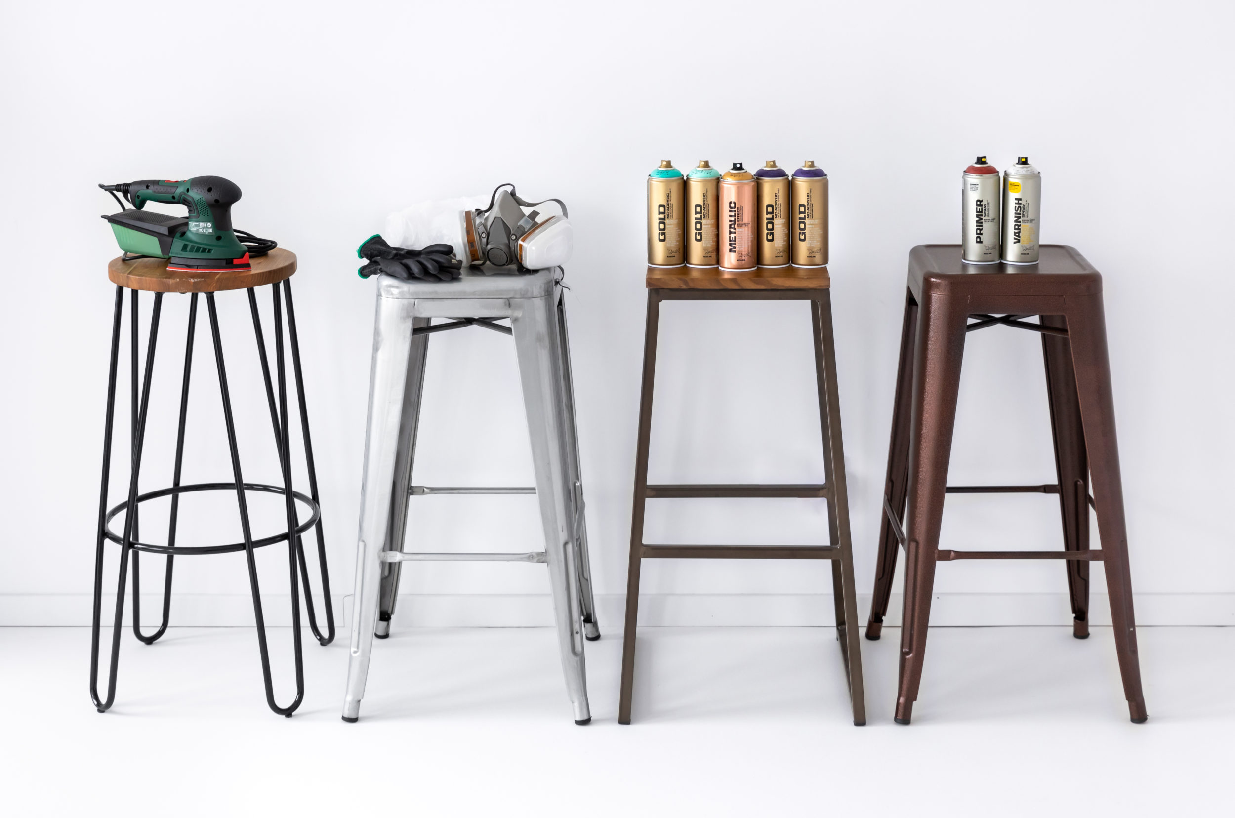 How To Spray Paint Metal Bar Stools