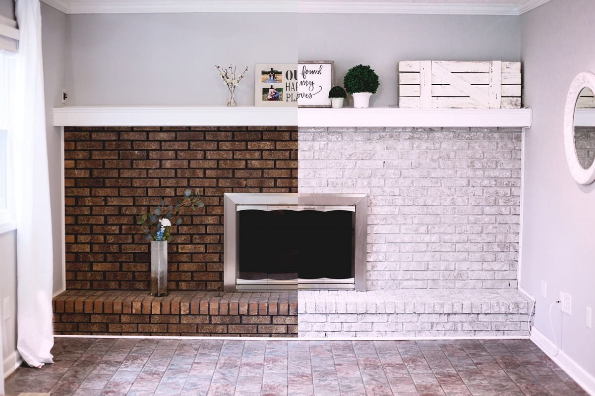How To Take Paint Off Brick Fireplace