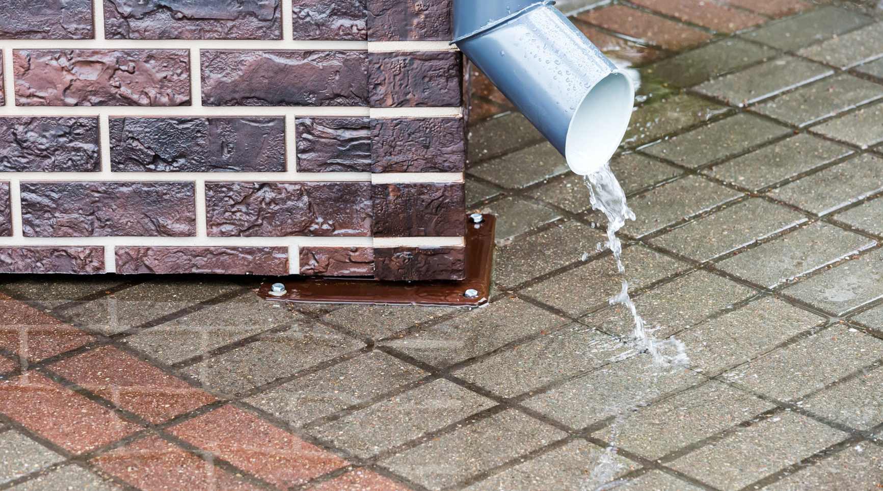 Water Coming Through Brick Wall When It Rains