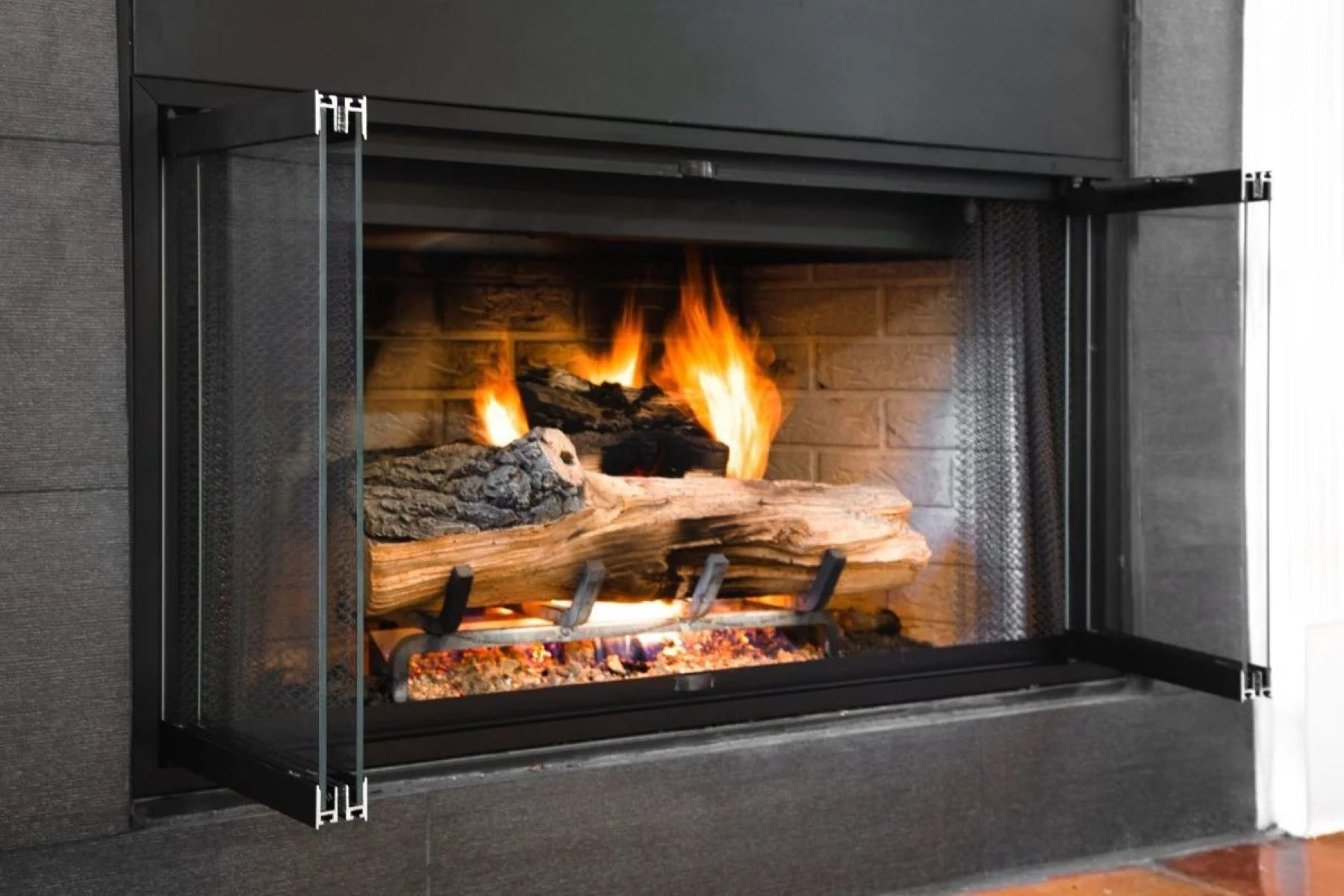 When Can You Close Glass Doors On Fireplace