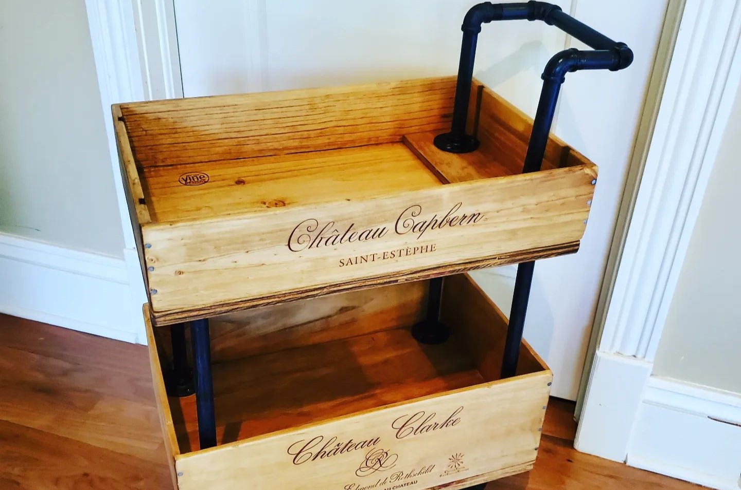 How To Build A Bar Cart With Crates