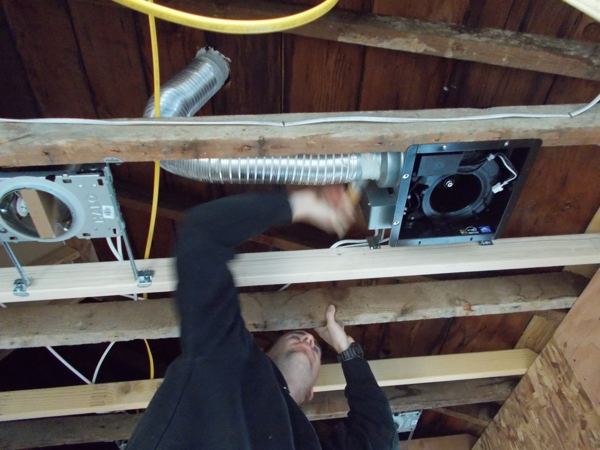 How To Install A Bathroom Exhaust Fan Through The Roof
