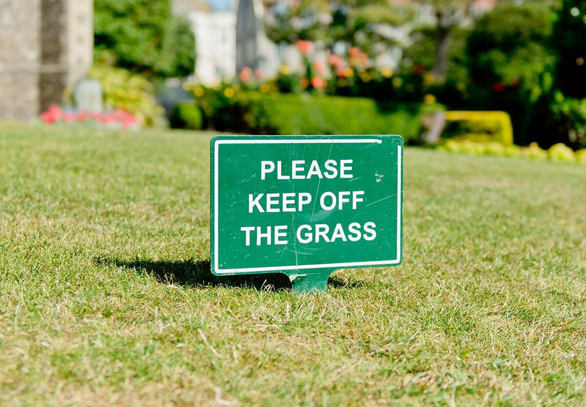 How To Keep People Off Your Grass