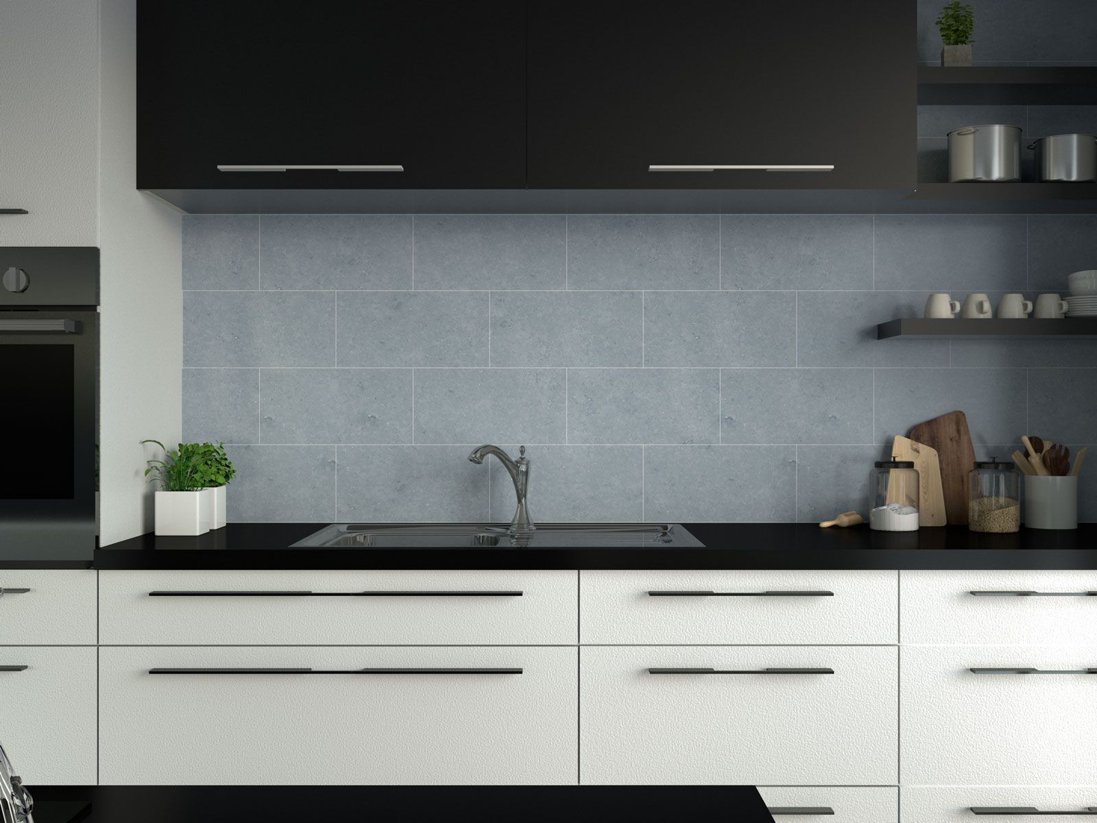 What Backsplash Goes With Black Countertops