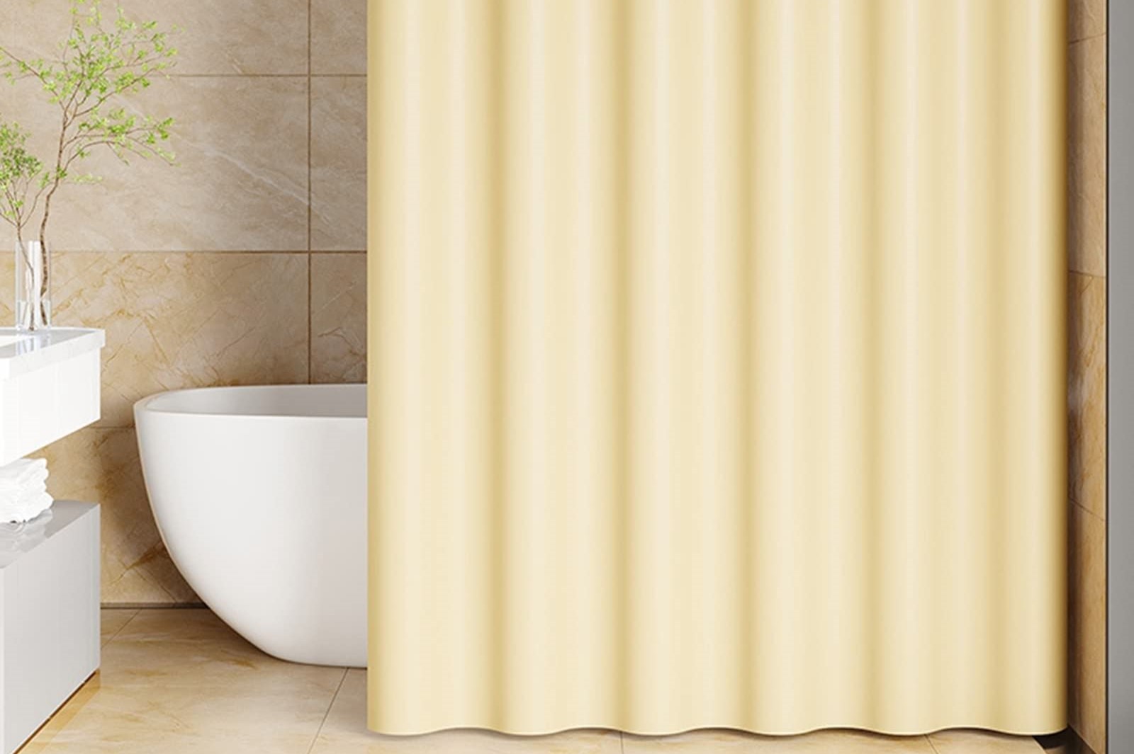 What Color Shower Curtain For Beige Bathroom