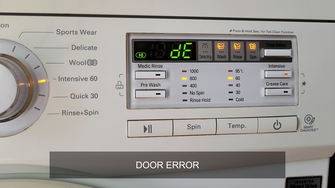 What Does De Mean On Washing Machine