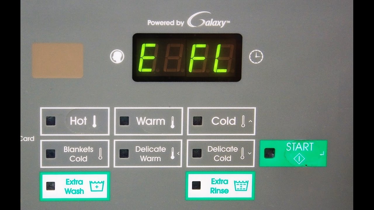 What Does E Fl Mean On A Washing Machine