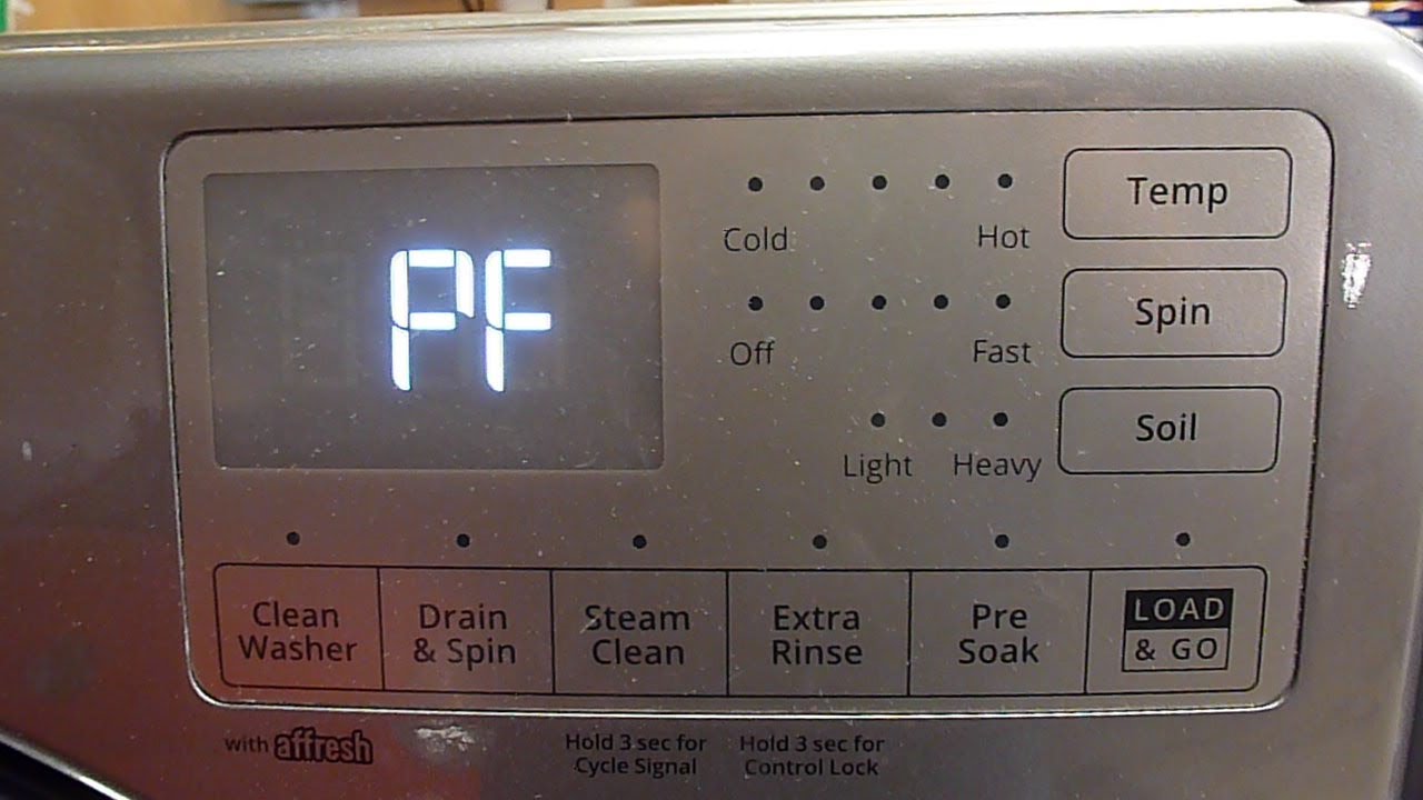 What Does Pf Mean On A Washing Machine