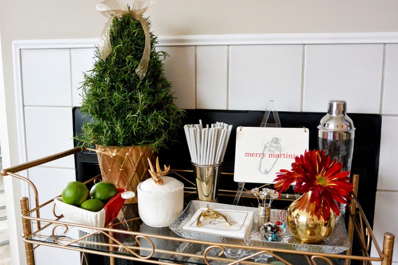 What To Put On A Christmas Bar Cart