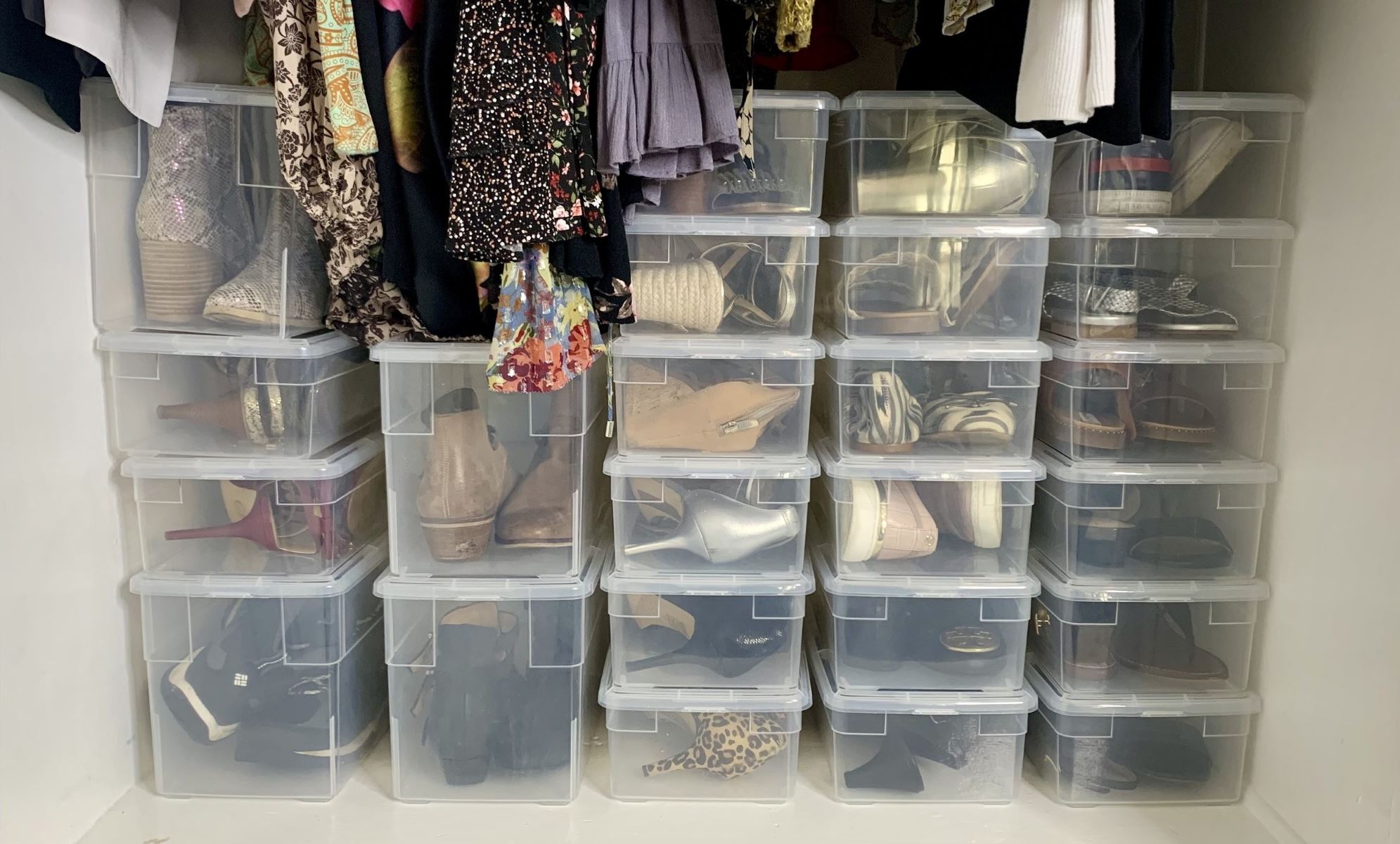 How To Organize Shoe Boxes In Closet
