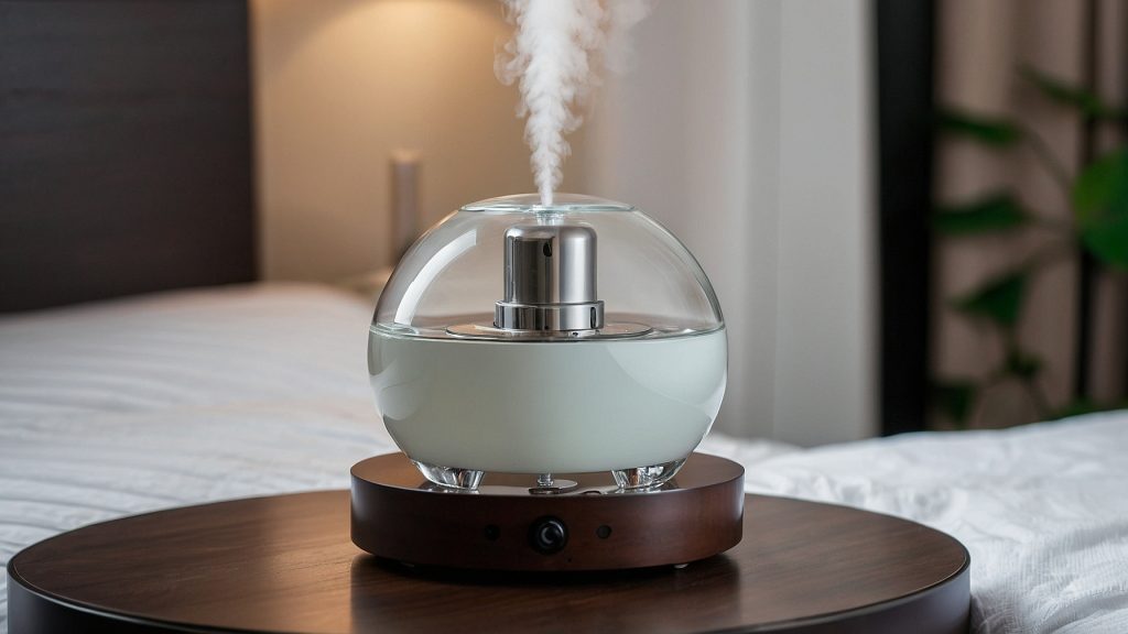 air diffuser on bedside table