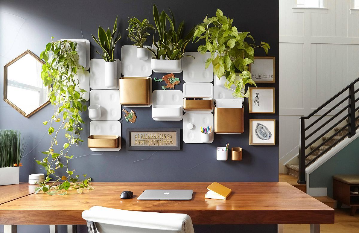 Creating A Functional Home Office With Built-in Green Wall