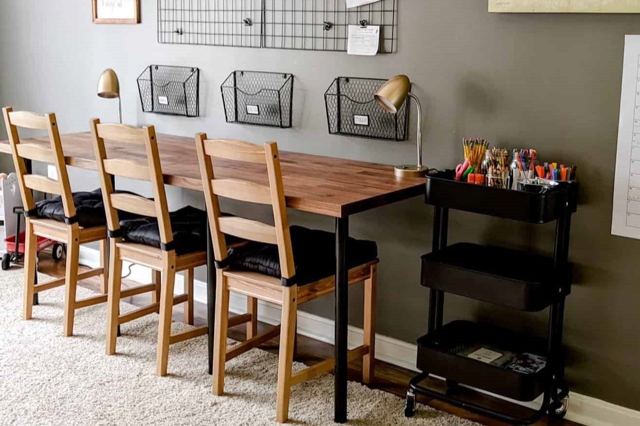 Creating A Functional Homework Station In A Dining Room