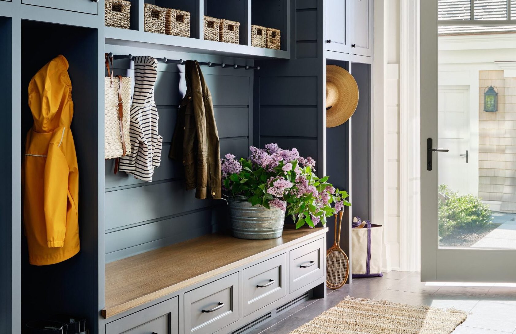 Creating A Functional Mudroom With Built-in Bench And Coat Hooks