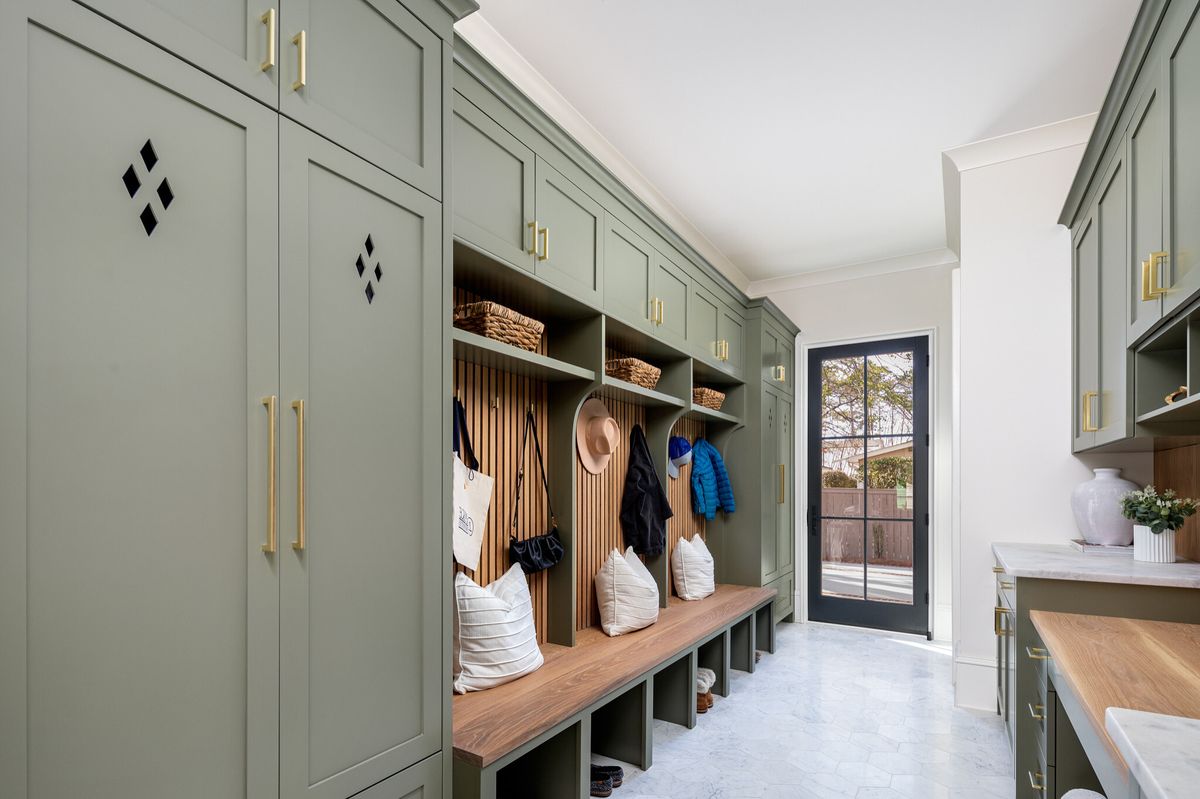 Creating A Functional Mudroom With Built-in Recycling Center