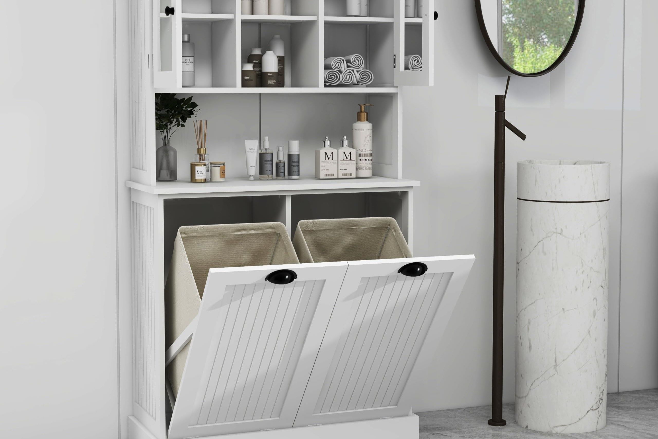 How to Choose and Install the Right Bathroom Vanity with a Hidden Laundry Hamper