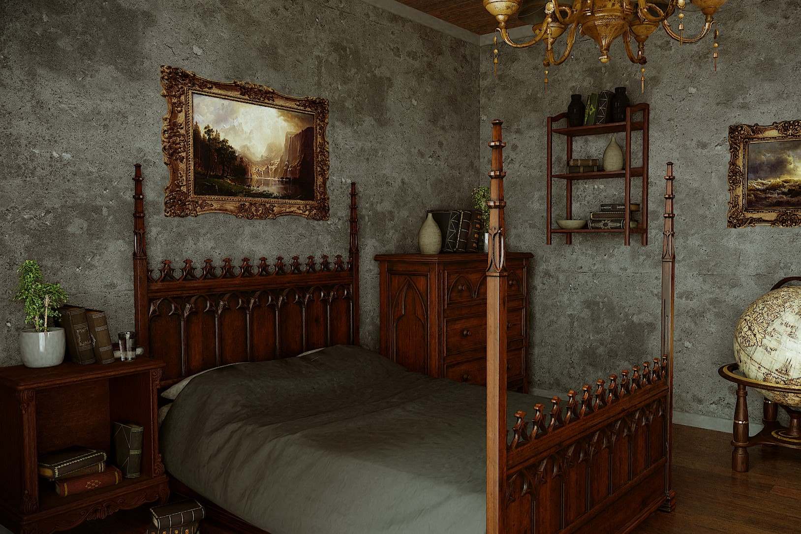 How To Choose The Right Paint Colors For A Gothic Revival Bedroom