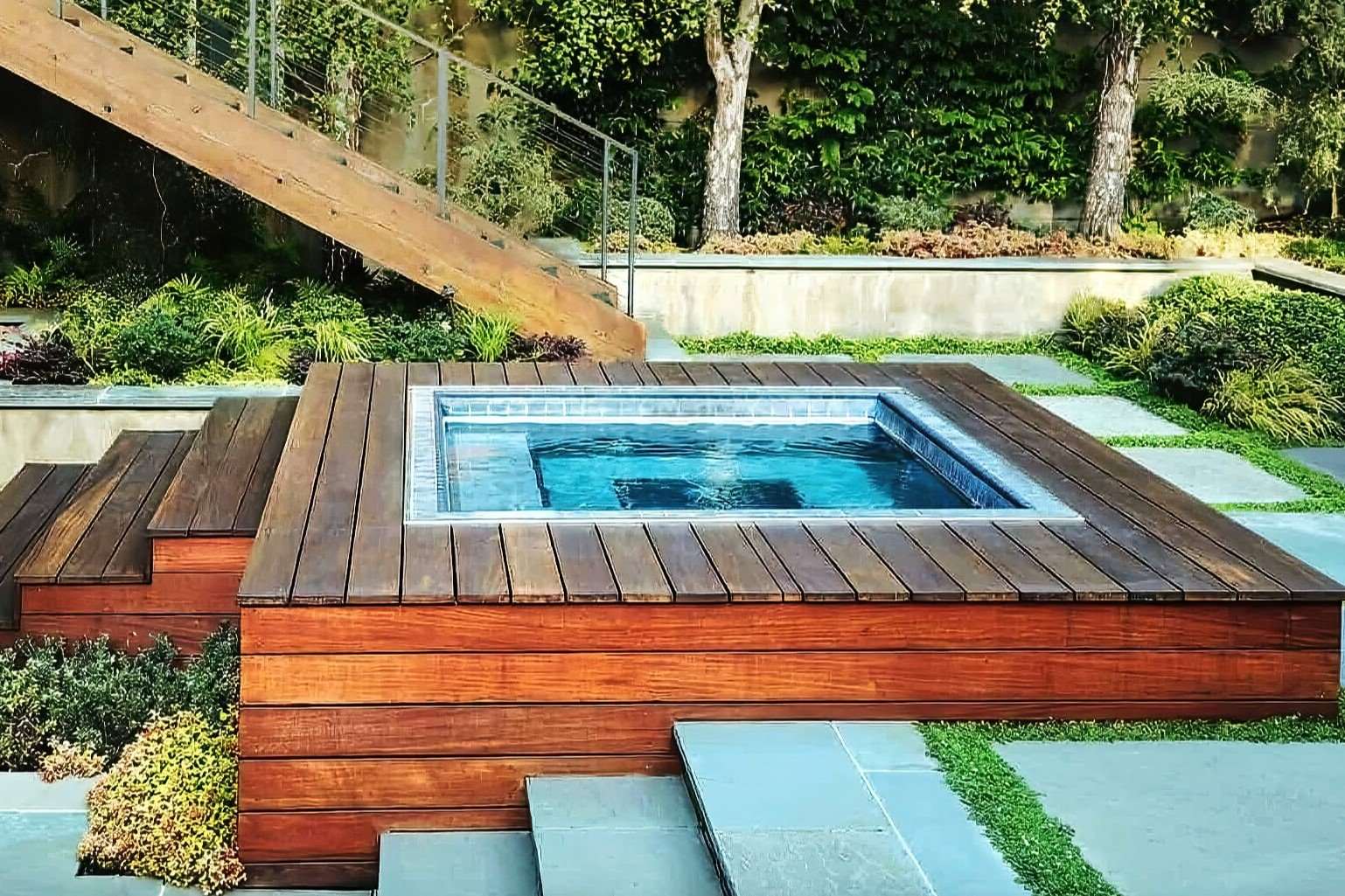 Backyard Hot Tub Deck Construction for a Relaxing Outdoor Spa Area