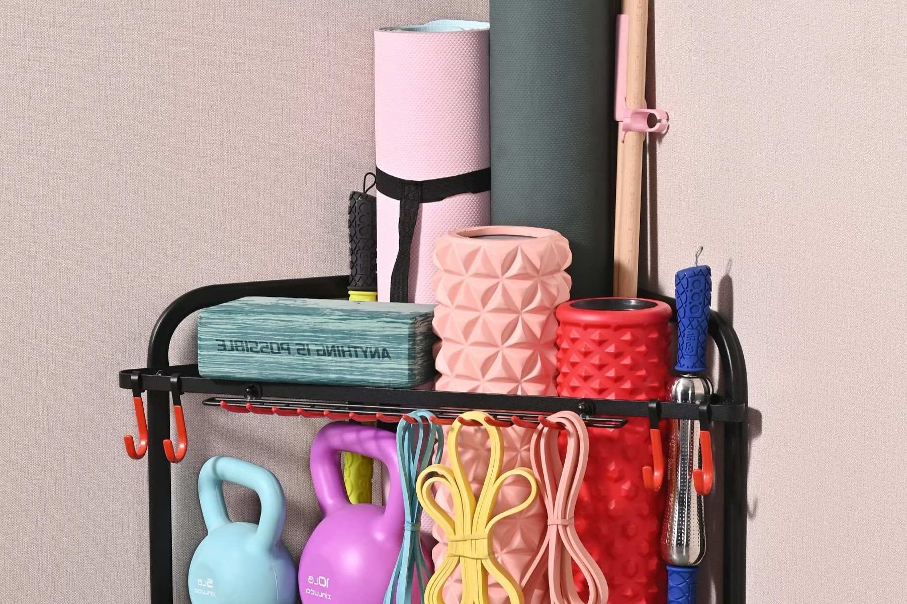 Home Gym Foam Roller Storage Ideas to Organize Recovery Tools